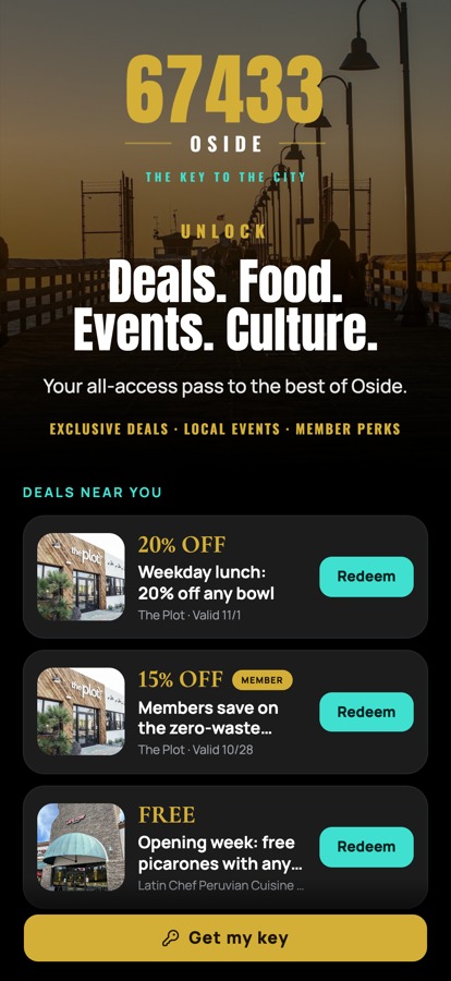 67433 Key to the City showing deals near you and upcoming events